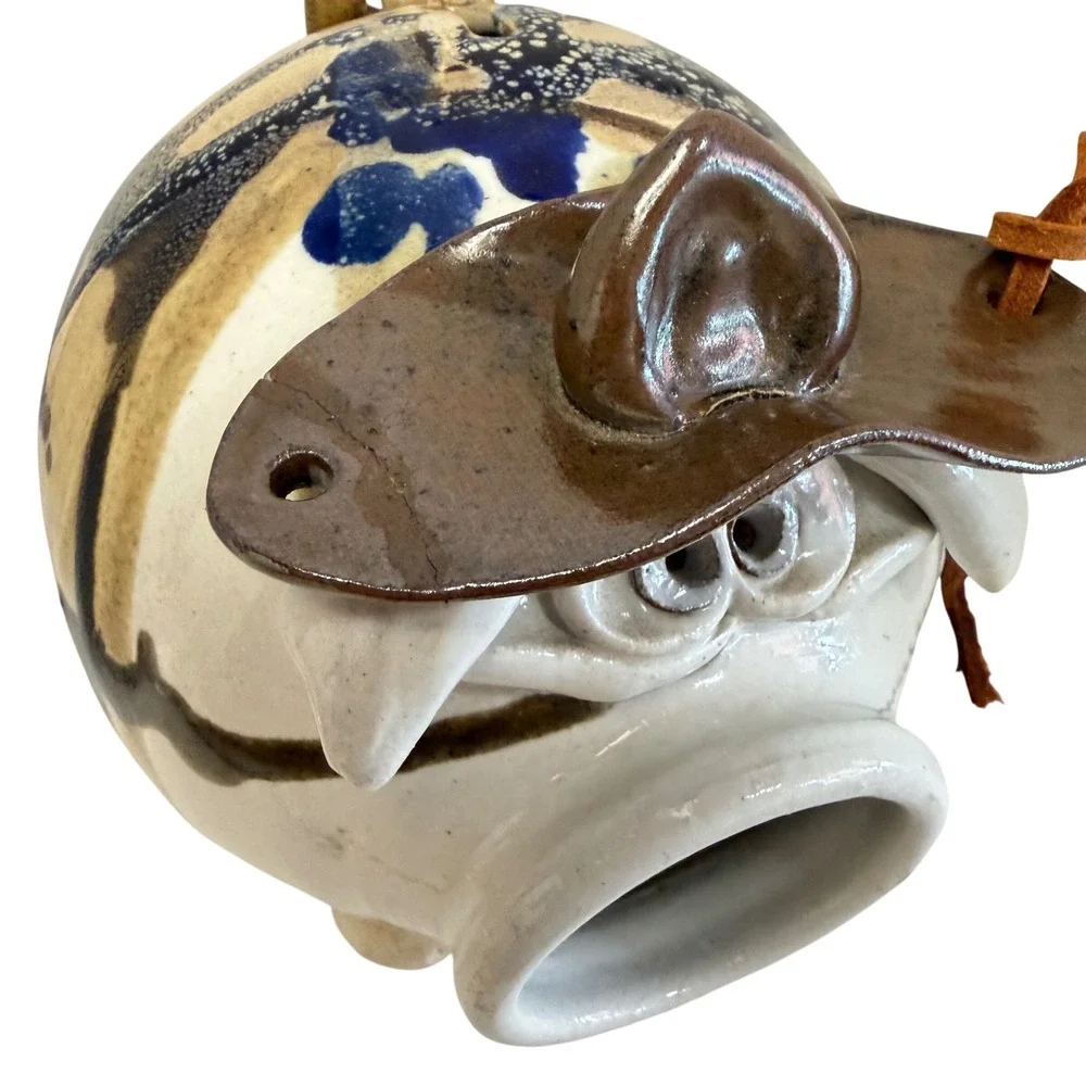 Unbranded Piggy Bank Unisex Medium Multi Cowboy Hat Studio Pottery Ceramic Pig - Picture 7 of 11